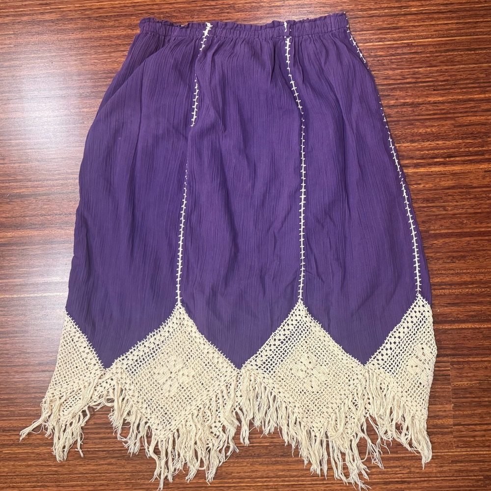 Vintage crochet midi skirt Shopping International made in Turkey 30” waist